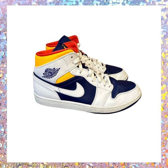 Jordan 1 Mid ‘White Deep Royal Blue’ - Picture 1 of 7